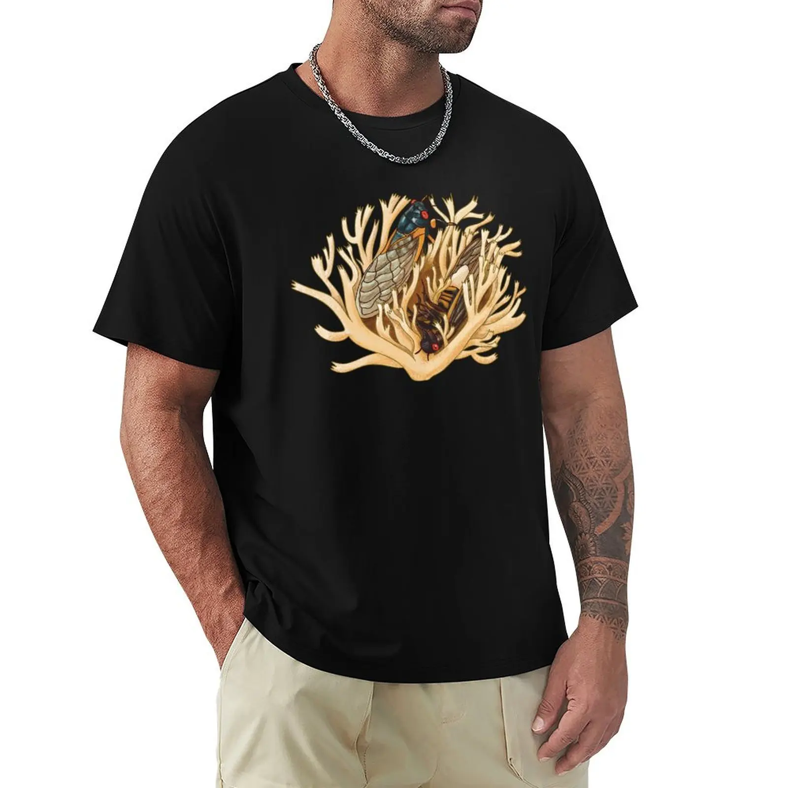 

Cicada Flourish T-Shirt new gifts and t-shirts vintage graphic tee workout shirts for men