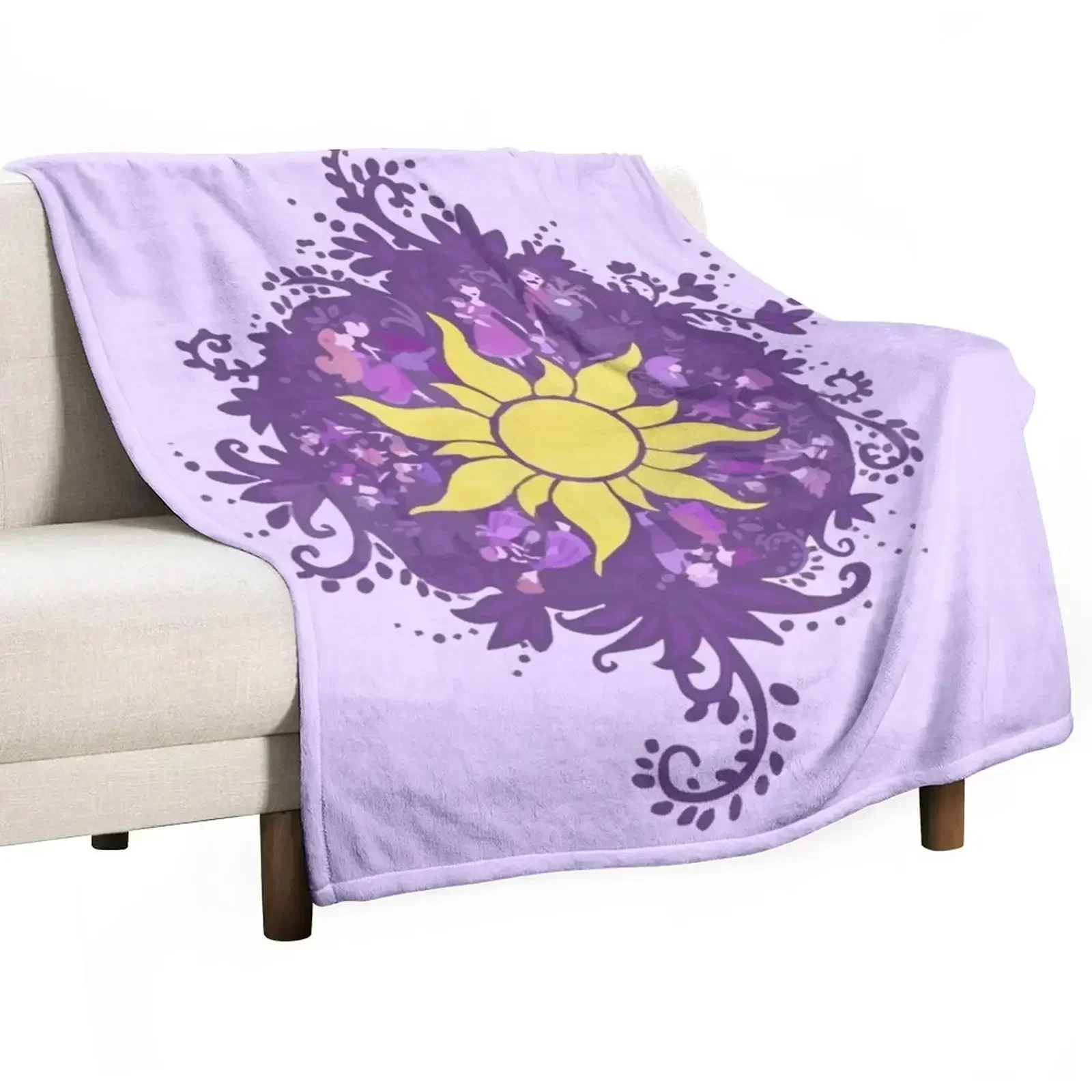 Tangled - Sun - Kingdom Dance Throw Blanket manga anime for babies Cute Stuffeds Blankets For Bed Blankets