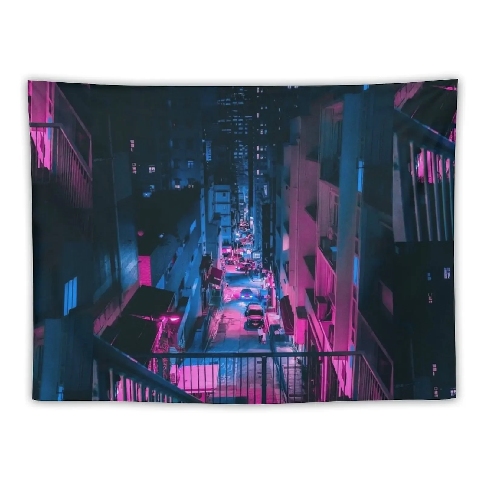 

Nightime Alley neon Tapestry Bedrooms Decorations Room Aesthetic Decor Tapestry