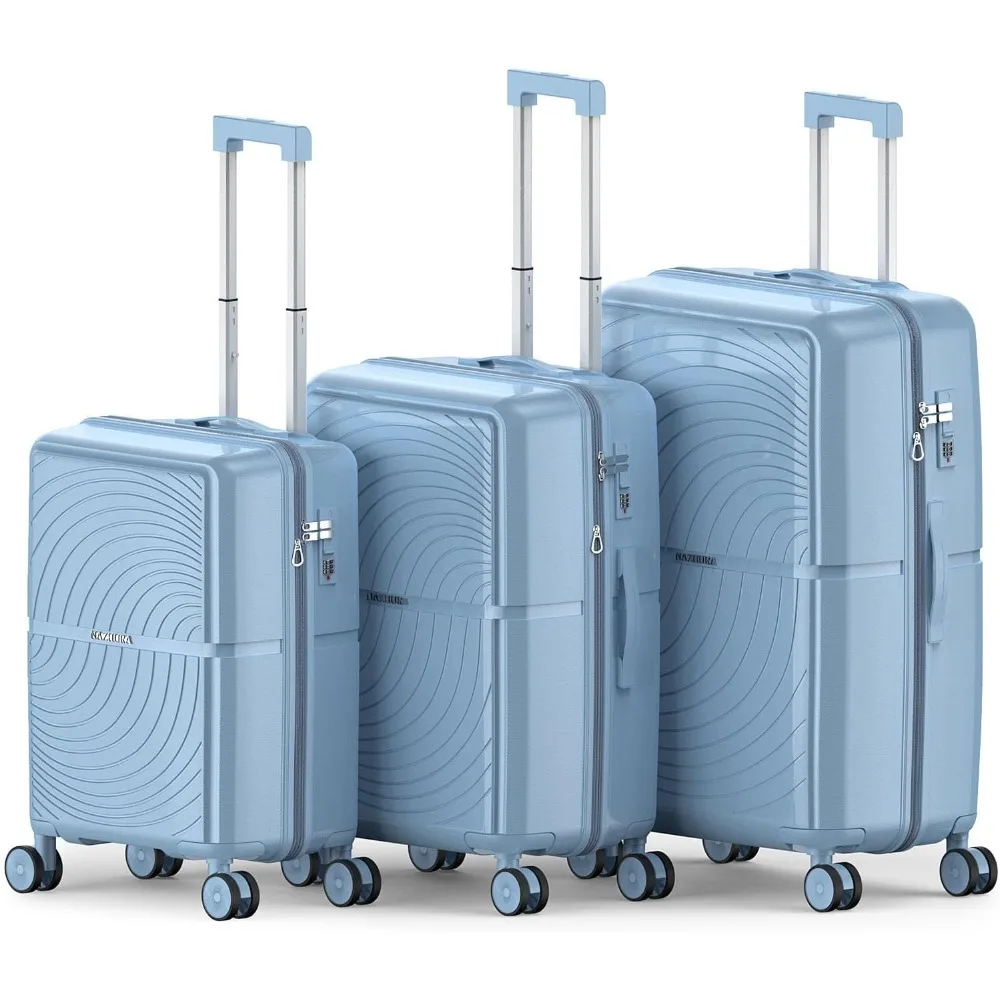 3-Piece Luggage Set, Travel Luggage Set, Effortless maneuverability with spinner wheels, Crafted from high-quality ABS material