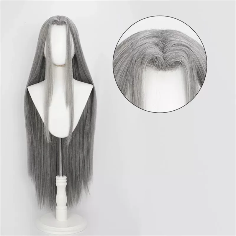 FF7 Final Fantasy Sephiroth Cosplay Kostum Pesta Rambut Anime Wig Wig