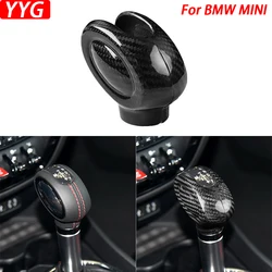 For Mini Cooper F54 F55 F56 F57 F60 Real Carbon Fiber Gear Shift Knob Cover Decorative Interior Retrofitting Car Accessories