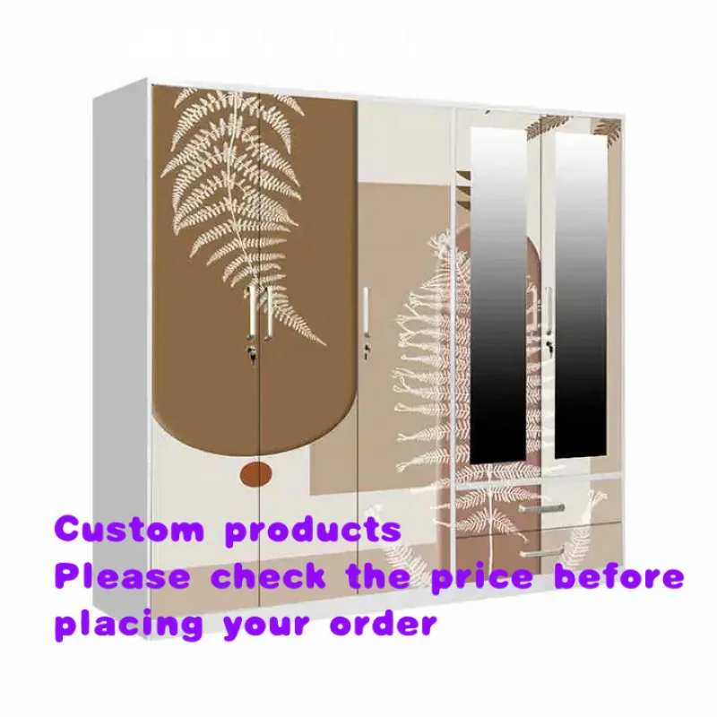 custom.5-Door Steel Wardrobe With Drawers - Large Capacity Bedroom Furniture, Durable & Long-Lasting Design