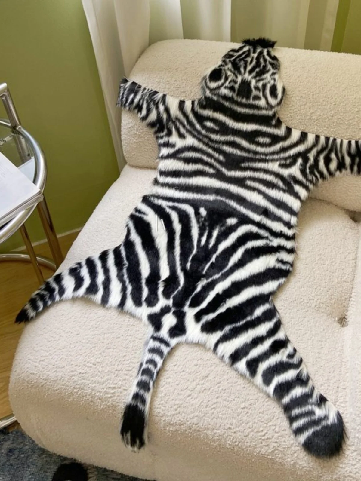 

Маленький коврик Waable с зебрами, декоративный элемент в европейском стиле, уникальный квадратный коврик для прихожей, спальни, гостиной A343