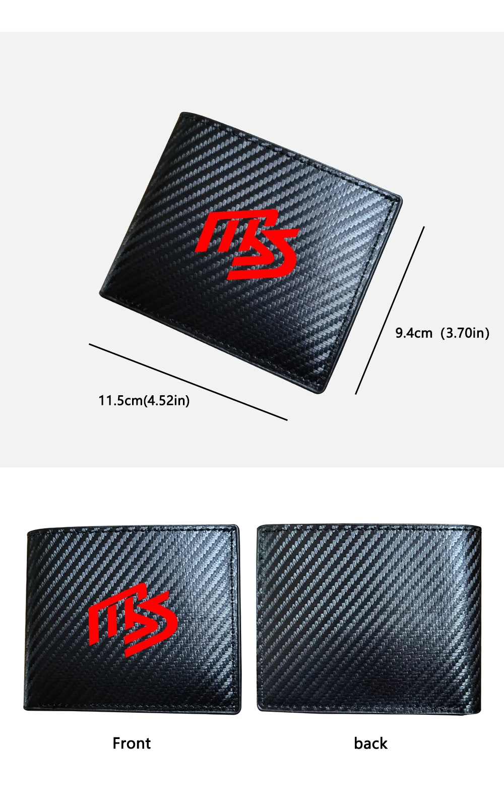 for mazda mazdaspeed 3 6 mx-5 5 ms miata protege rx8 car carbon fiber leather wallet Card package car accessories