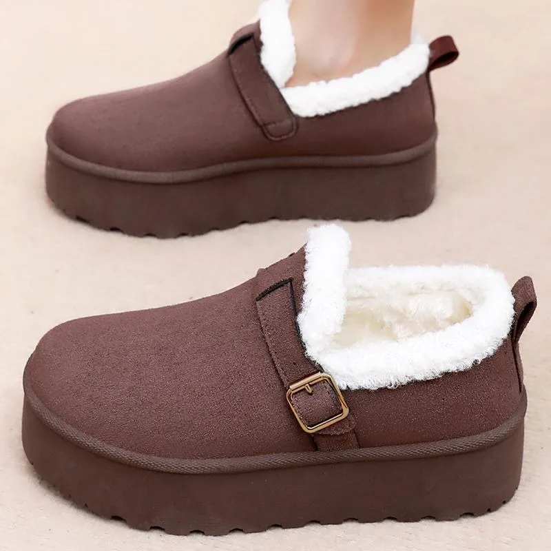 

Winter New Women's Cotton Shoes Paired with Plush Thick Cotton Boots Easy To Wear Thick Sole Trendy and Beautiful Snow Boots