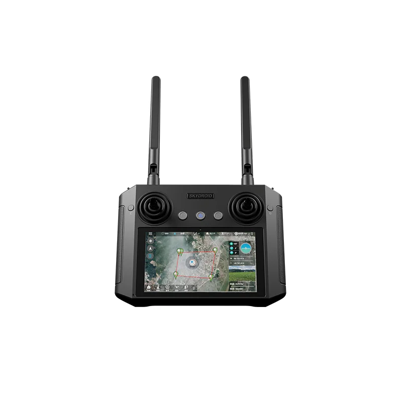 รีโมทคอนโทรลโดรน SKYDROID H12: หน้าจอ FHD 5.5 นิ้ว, ระยะ 30 กม., แบตเตอรี่ 10000mAh, เสาอากาศคู่, พอร์ต Serial และอื่นๆ - ระดับมืออาชีพ