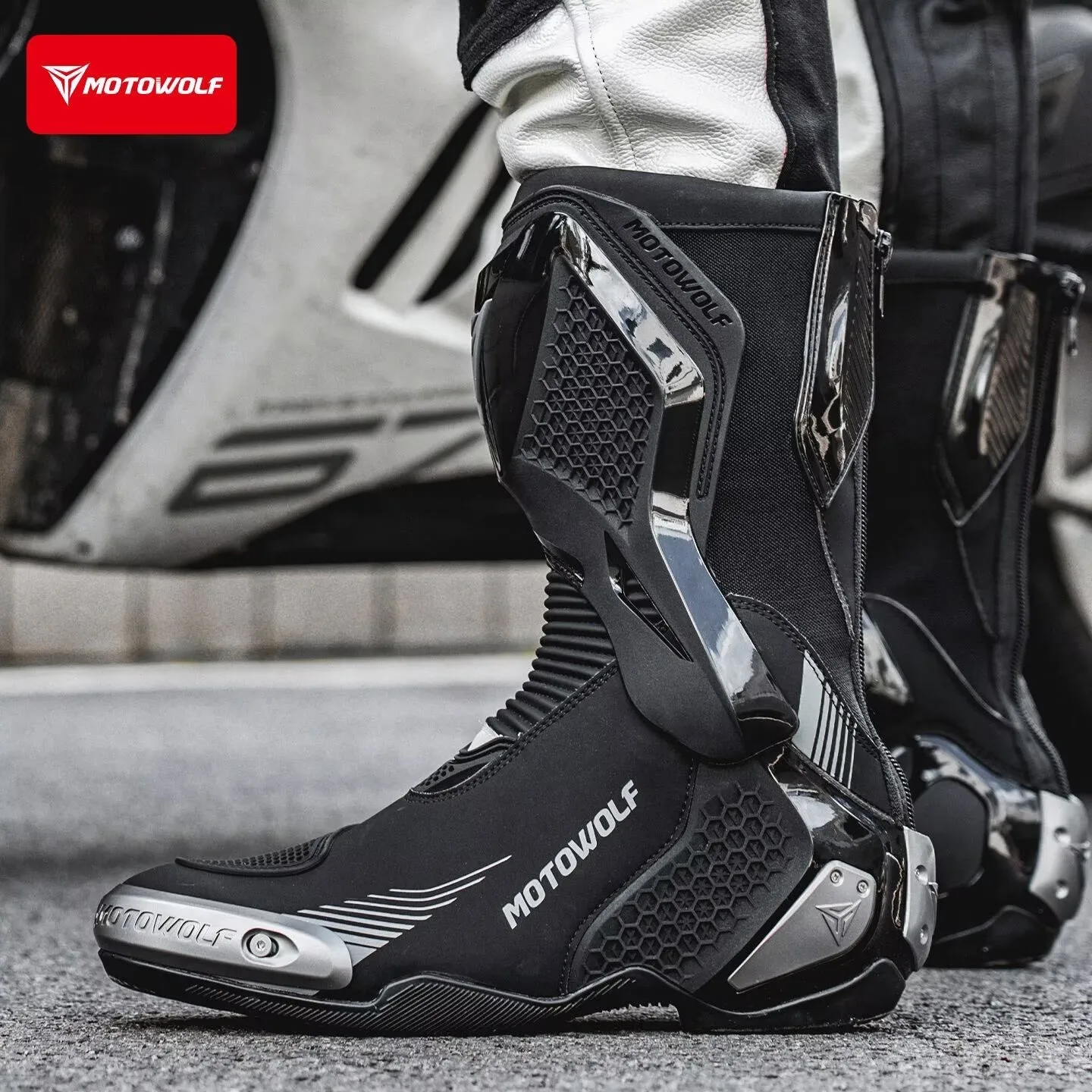 

Motowolf Motorcycle Riding Boots Motorcycle Waterproof Shoes High-top Racing Boot Off-road Professional Four-season Botas Moto