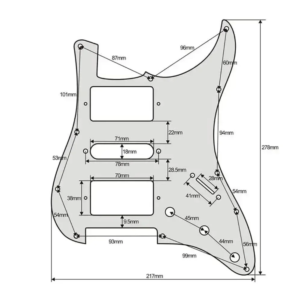 HSH Prewired Loaded Pickguard with Alnico 5 Pickups for ST Style Electric Guitar Replacement view 6
