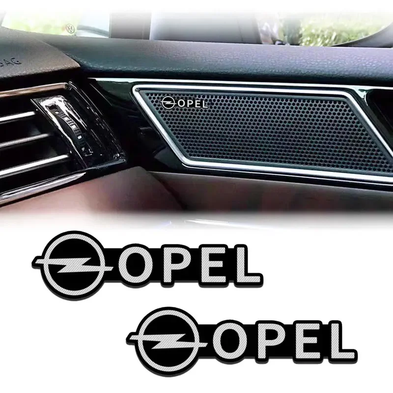 Car 3D stereo logo speaker sticker accessories For Opel Corsa Astra Insignia Vectra Zafira Meriva Mokka Grandland Vivaro a Auto
