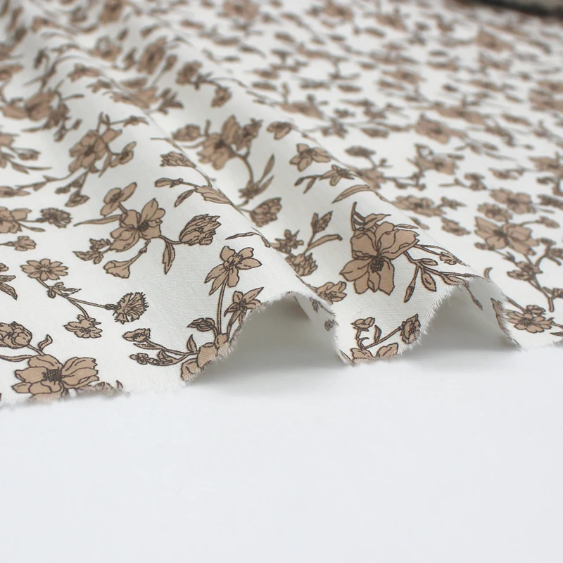 145x50cm Fresh Air Cotton Floral Cloth Dress Shirt ing Fabric Pure Active Printed Plain