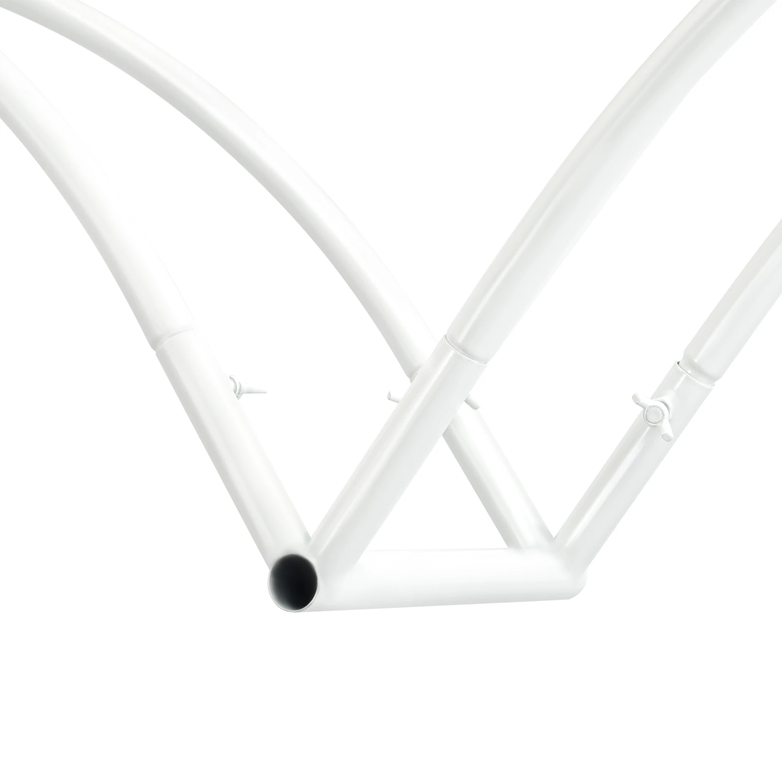 Wedding Heart Arch 6.79x6.89ft Sturdy White Metal Ceremony Backdrop 22LBS Load-bearing DIY Floral Display Stand 29x27.5in Wide Base T-Shaped Garden Trellis for Wedding Party Event Decoration
