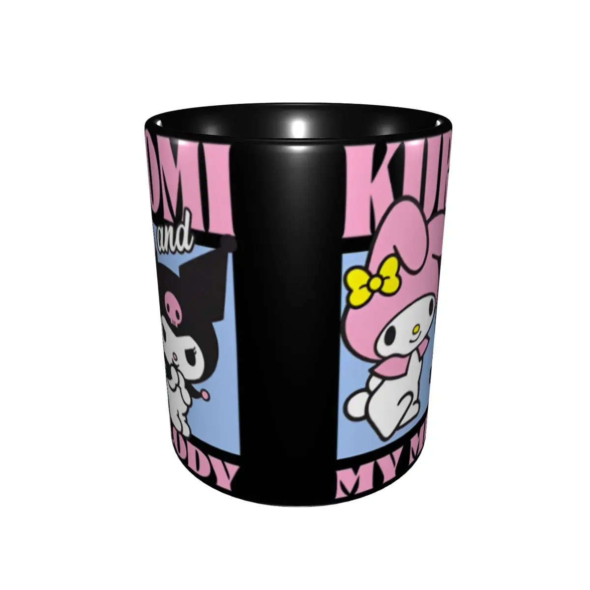 Funny Kuromi And My Melody Coffee Mugs Novelty Kawaii Cup For Bedroom