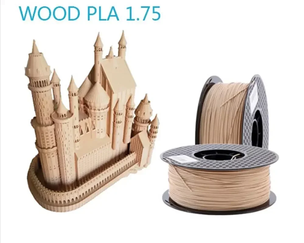 

Wood Filament 1.75mm for 3D Printer Wooden Effect 3D Pringting Material High Quality Plastic 3D Consumable Material Line Slik