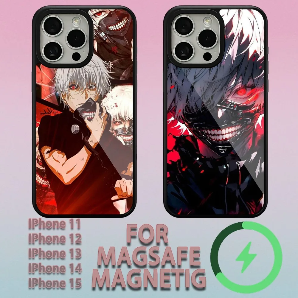 Bilibili Anime Tokyo Ghoul  Phone Case For iPhone 15 14 13 12 11 Pro Max Plus Magsafe Magnetic Wireless Charging Cover