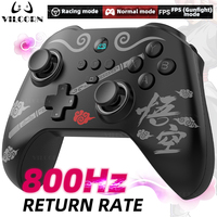 Wireless Black Wukong Gamepad 800Hz Joystick For PC/Switch/Android/iOS/Steam 3 Mode FPS Hall Trigger Gaming Controller