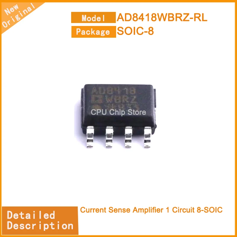 5Pcs/Lot  New Original   AD8418WBRZ-RL  AD8418WBRZ  Current Sense Amplifier 1 Circuit 8-SOIC