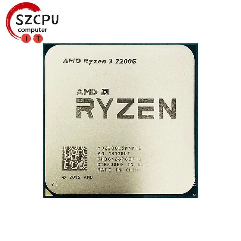 

New AMD Ryzen 3 2200G R3 2200G 3.5 GHz GAMING Zen 0.014 Quad-Core Quad-Thread CPU Processor YD2200C5M4MFB Socket AM4