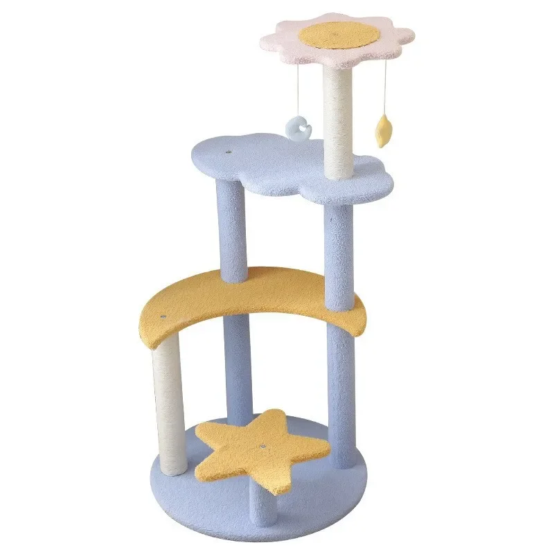 

Multi-layer Cat Climbing Frame Jump Table Toy Supplies Scratching Post Does Not Drop Debris Vertical Cat Scratching Board Tree