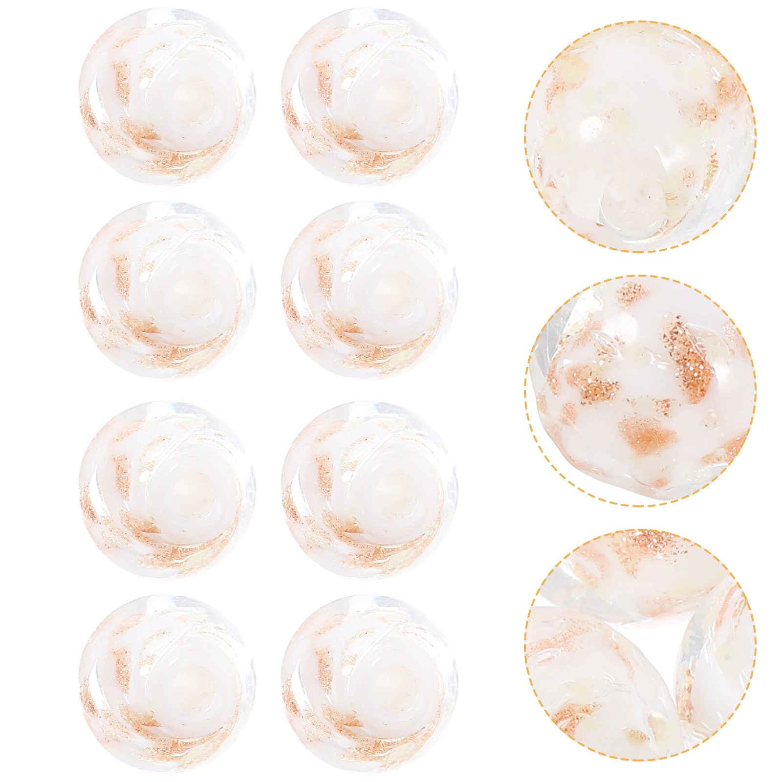 

50pcs Jewelry For Beaded Glass Necklace Crafts Diy Necklace Loose Diy Jewelry Loose Beads Accessories Spacer Beads