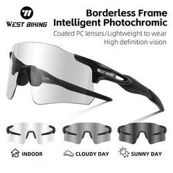 WEST BIKING-gafas fotocromáticas de ciclismo para hombre, lentes de sol deportivas con protección UV400, para ciclismo de montaña o carretera