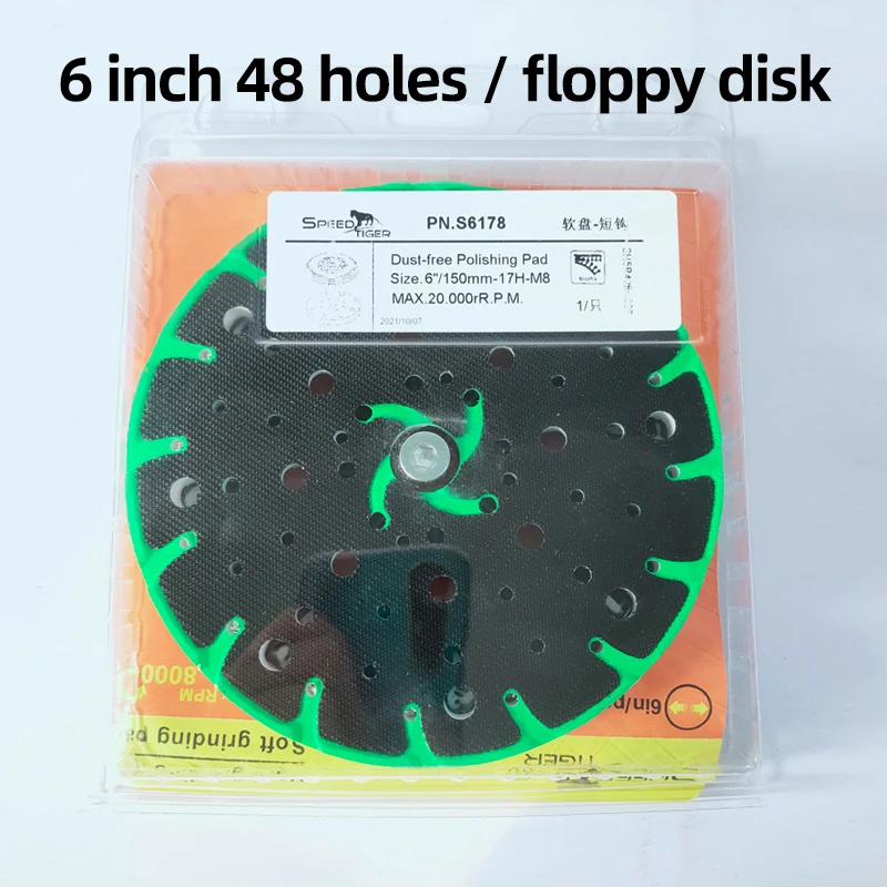 Suitable For 6 Inch Electric Grinder Dry Grinder Tray 48 Hole 150mm Green Edge Barbed Hook Sticking Flocking Sheet