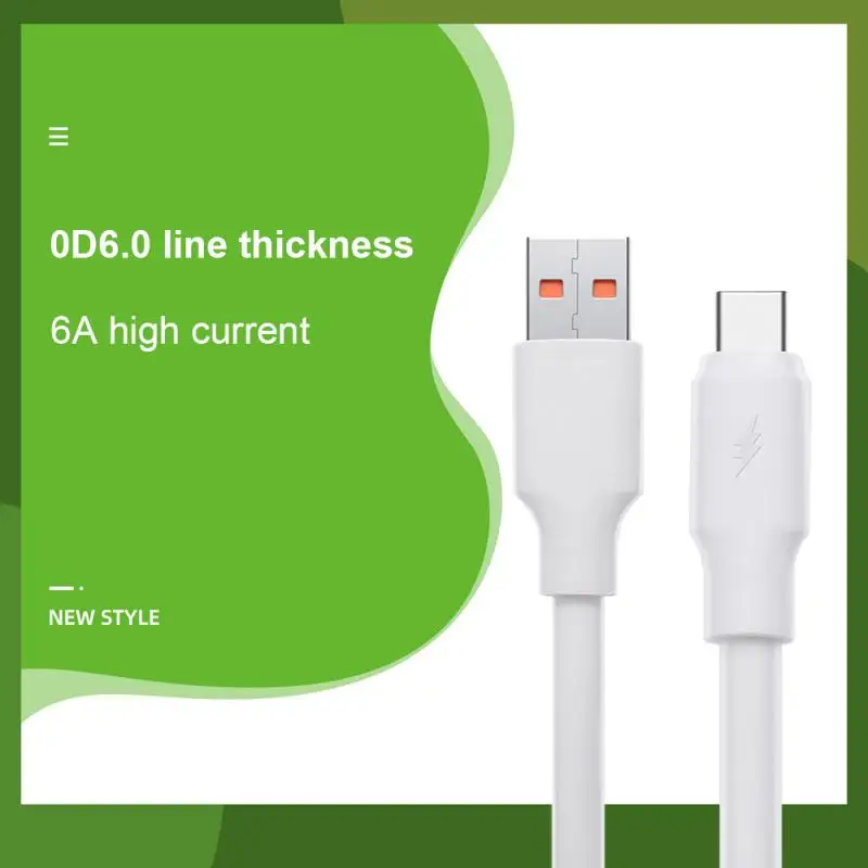 Cable USB tipo C 6A 120W PD, cargador súper rápido para Xiaomi, Huawei, iPhone, 1M, 1,5 M, 2M, Cable de carga rápida de datos