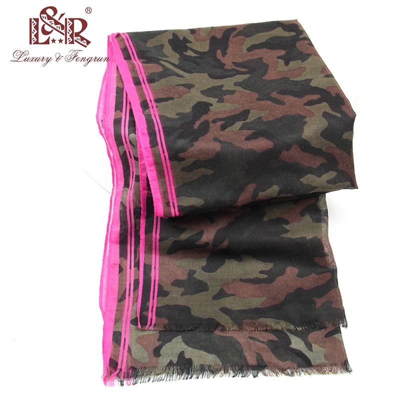 2023 Army Green Camouflage Scarf for Women Poncho Faux Silk Sprig Hijab Tippet Female Foulard Scarf Leopard Warm Shawl And Wraps