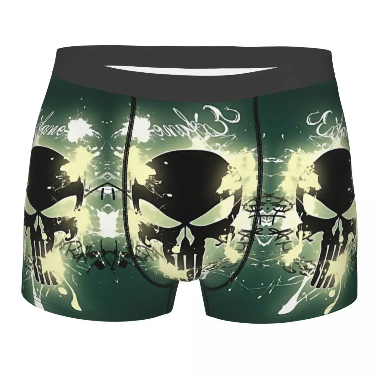 Personalizzato Maschio Divertente Punisher Cartoon Design Biancheria Intima Fumetti Trendy Supereroe Boxer Slip Pantaloncini Traspiranti Mutandine Mutande