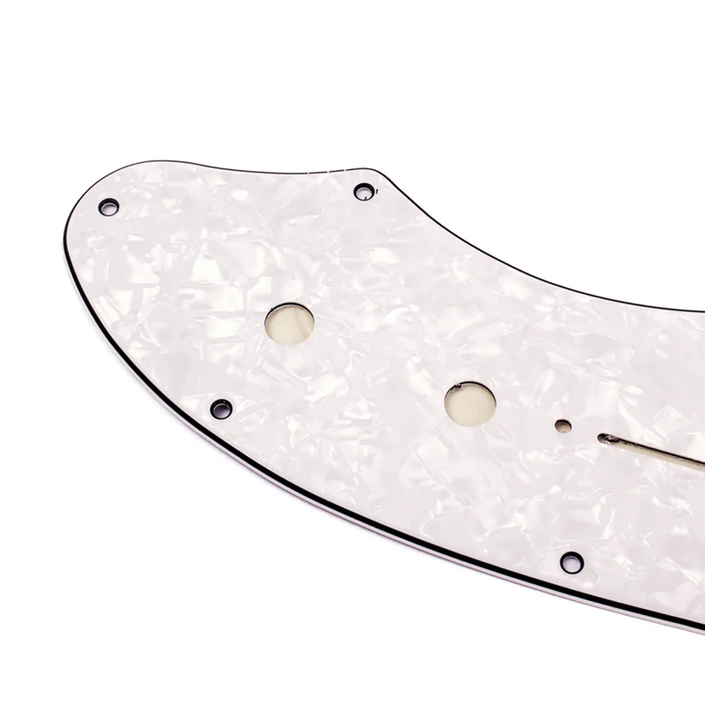 

Thinline Re-Issue Style Broadsword Shape 4 Ply White Guitar Pickguard Scratch Protection Tremolo Backplate Vintage Design