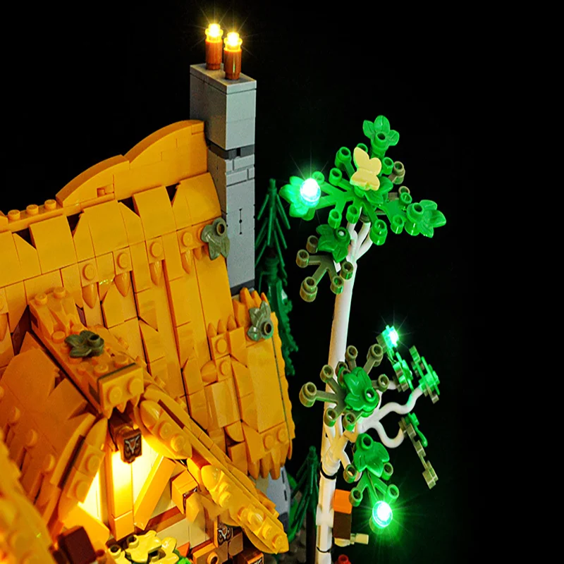 مجموعة إضاءة LED LYBMTWF لنموذج كتلة كوخ 43242 سنو وايت والأقزام السبعة (غير متضمنة لبنات البناء)