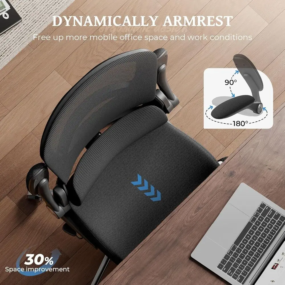 Sedia da ufficio in rete traspirante con supporto lombare regolabile, capacità di 350 libbre, adatta per scrivania o uso aziendale