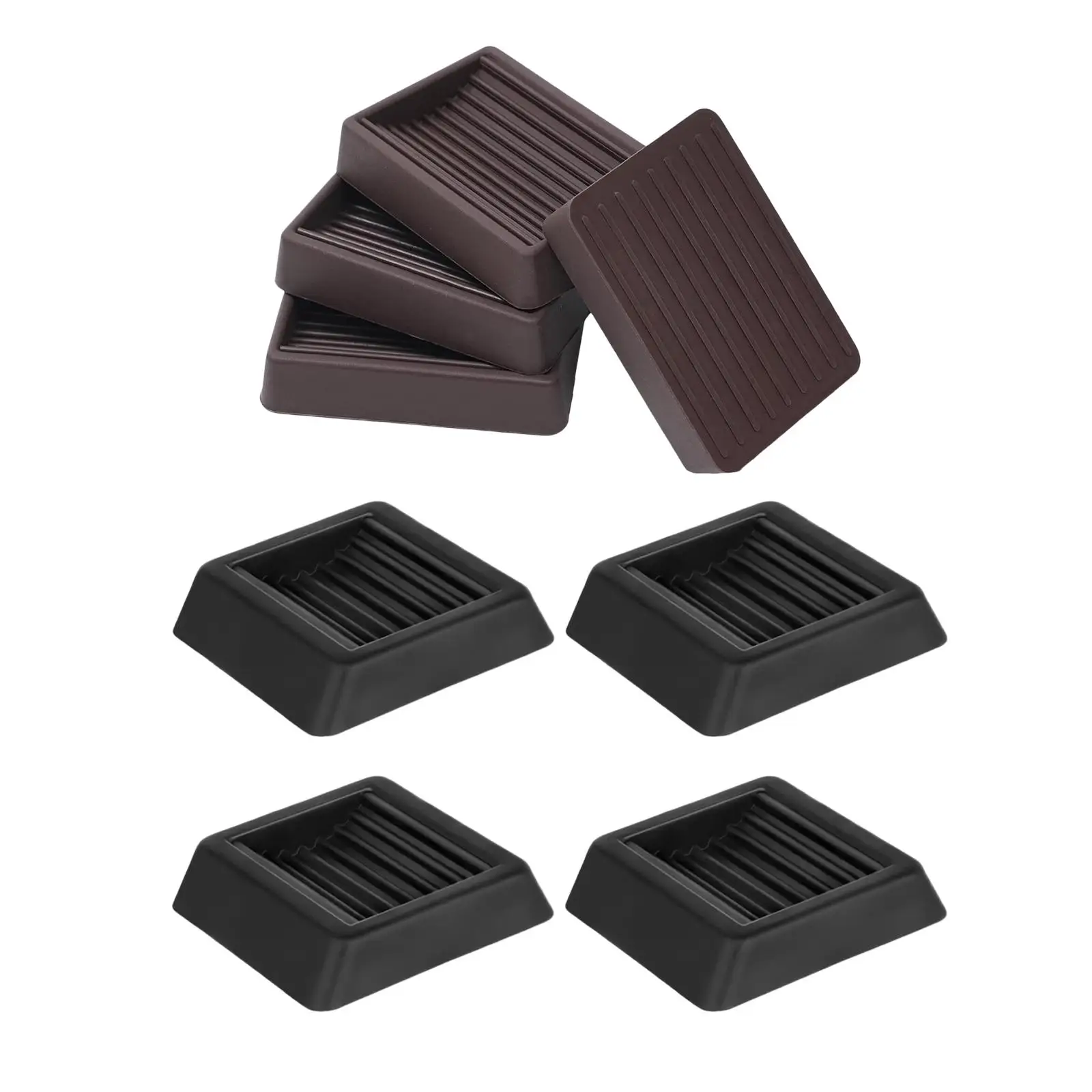 

4x Furniture Coasters Anti Slide Anti Slip Gripper Protect Any Flooring Rubber 3" Furniture Pads for Couch Bed Table Desk Chair