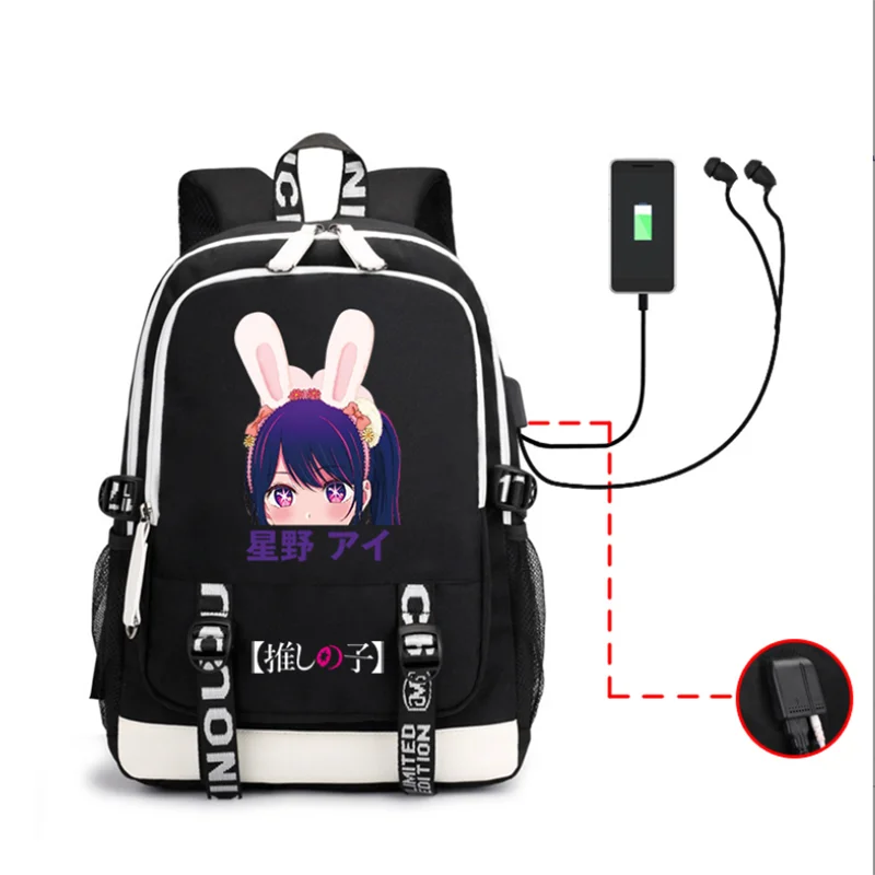 Anime OSHI NO KO Backpacks  Teenarges Schoolbag Hoshino Ai Rubii Girls Boys Fashion Shoulder Laptop Outdoor Bags Mochila