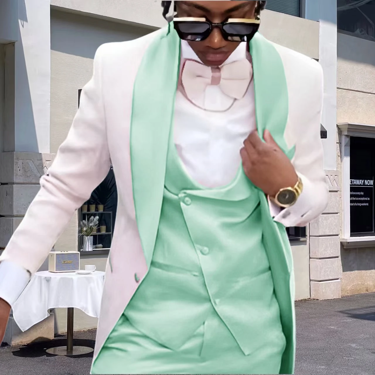 

Мужские костюмы из жаккарда, 3 предмета, пиджак на одной пуговице, смокинг, для деловых мероприятий, вечерних вечеринок, выпускных, повседневные костюмы