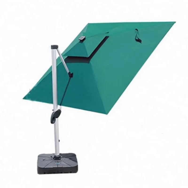 With Light Led Patio Charger Power Panel Outdoor for Lights Parts Charged Fan Powered Offset Usb Sun Bank Solar Umbrella