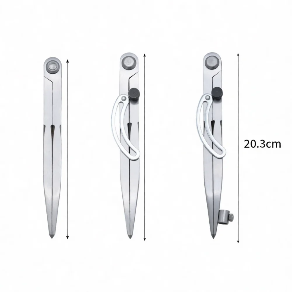 Precision Wing Divider Scriber Tool Leathercraft Sewing Compass Gauge Adjustable Pencil Holder Measuring Marking Equipment Tool