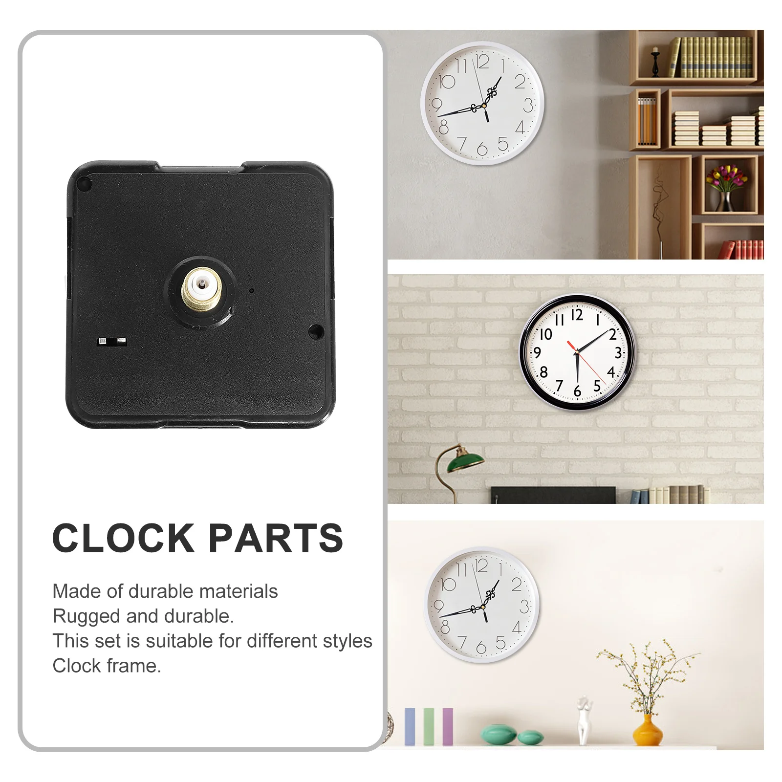 

10Sets Silent Clock Movement Retro Style Design Easy Install Classic Accessories Mute Clock Movement