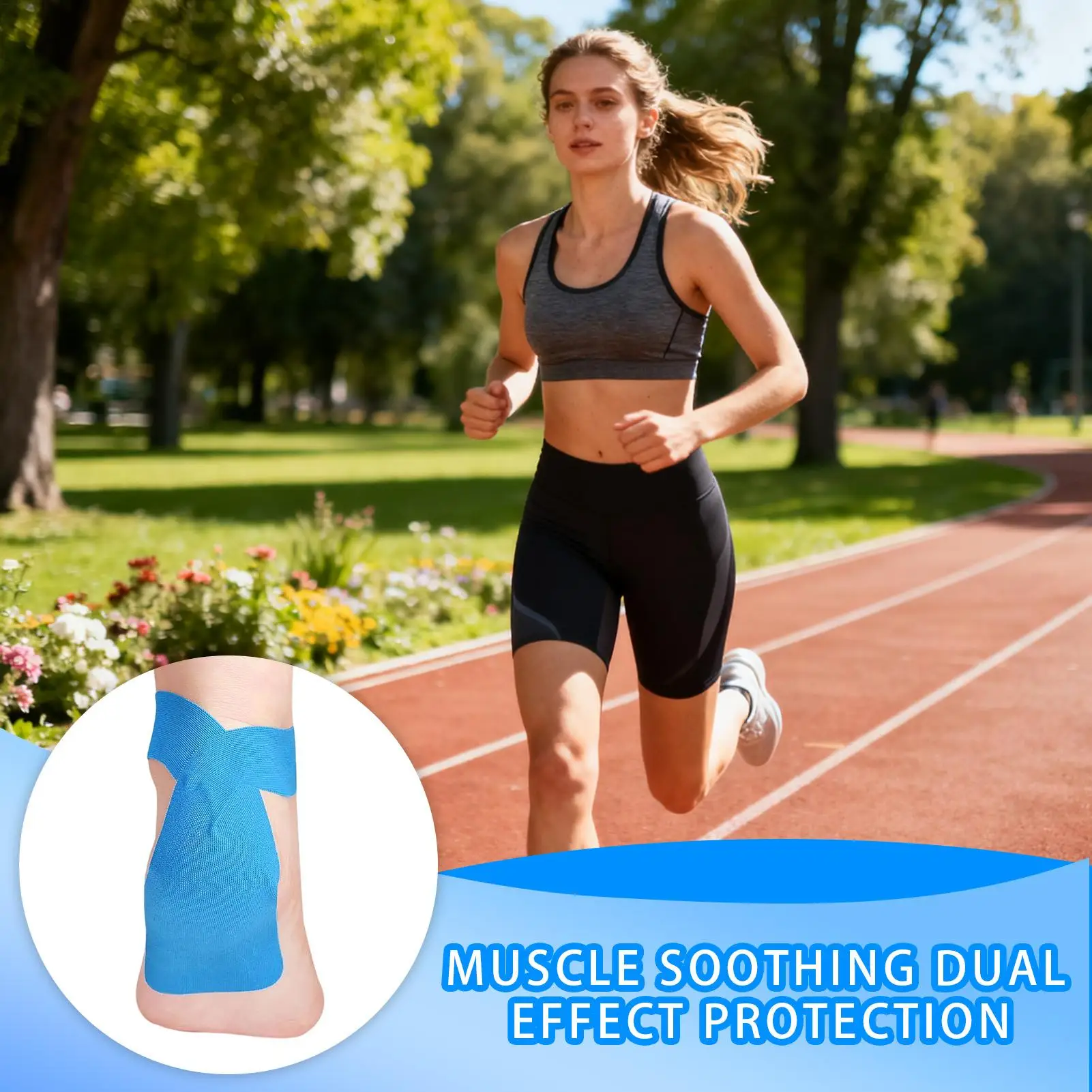 

Ankle Kinesiology Tape 10-Piece Precut Elastic Athletic Protection Ankle Stabilizer Tapes For Running Hiking Sports Jumping