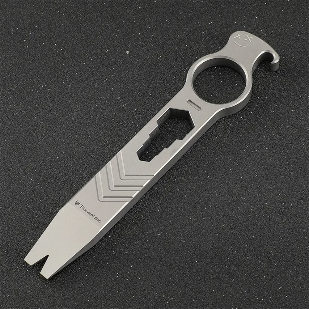 Multifunction Hexagon Wrench Titanium Alloy EDC Crowbar Bottle Opener Outdoor Survival Campsites Tool Camping Gear Gift