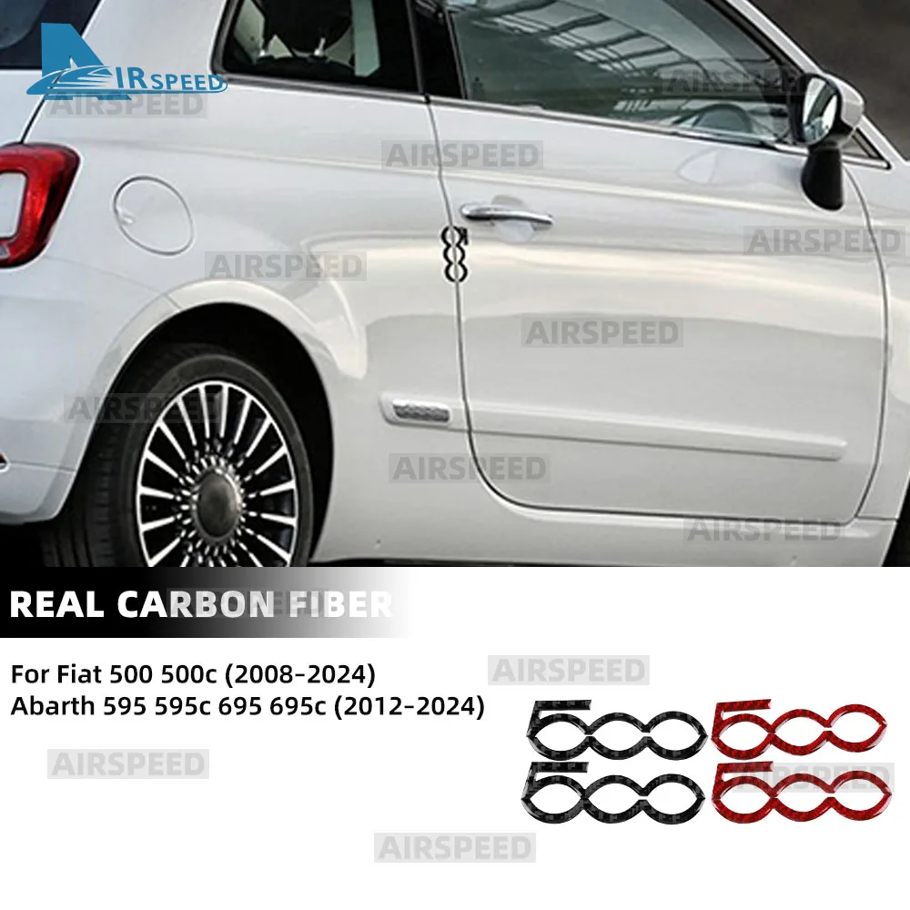 

Для Abarth 595 695 595C 695C 2012 2013 2014-2024/для Fiat 500 500C 2008-2024 настоящая мягкая наклейка из углеродного волокна, декоративная накладка на дверь автомобиля