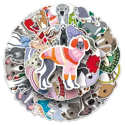 10/50pcs Cute British Pet Dog Sticker Greyhound Stickers Vinyl Decal for Luggage Laptop Phone Scrapbook Sticker Kids Toy