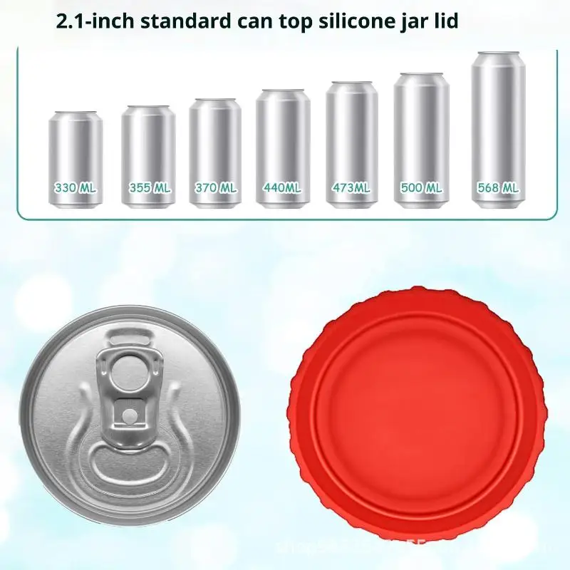 

Home-Use 6Pcs/set Silicone Soda Can Lid Reusable Can Stopper For Soda Beer Drinks Juice Standard Cans Protecto Coke Can