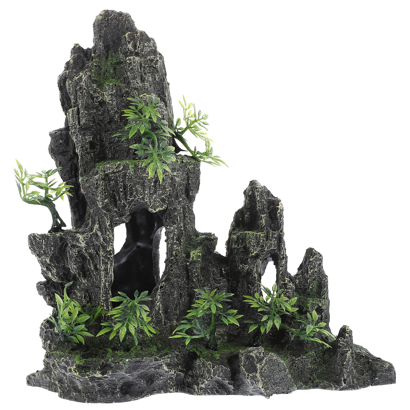 Resin Artificial Hill Aquarium Decor Fish Tank Ornament Natural Lively Atmosphere Fine Workmanship Lightweight Compact