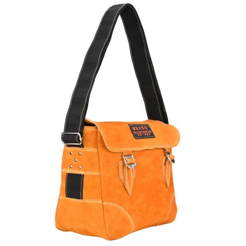 

Tool Bag Construction Site Multi-functional Cowhide Woodworking Wear-resistant Repair Kit Single Shoulder Crossbody Bag