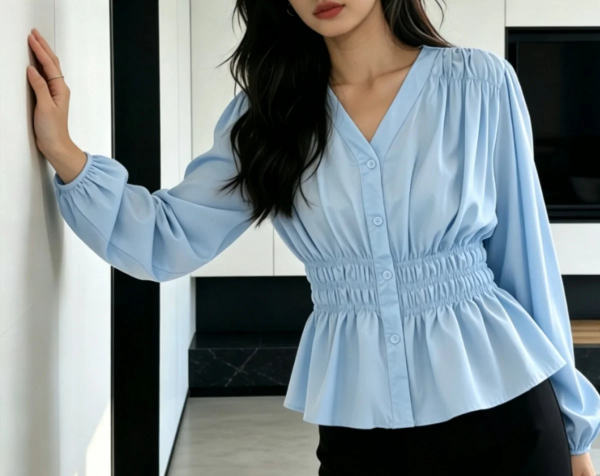 Plus Size Summer Shirt Pattern Detail