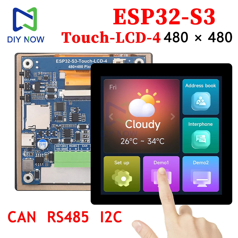 4-inch capacitive touch display 480x480 based on ESP32-S3 microcontroller sensor ESP32-S3-Touch-LCD-4 development boa