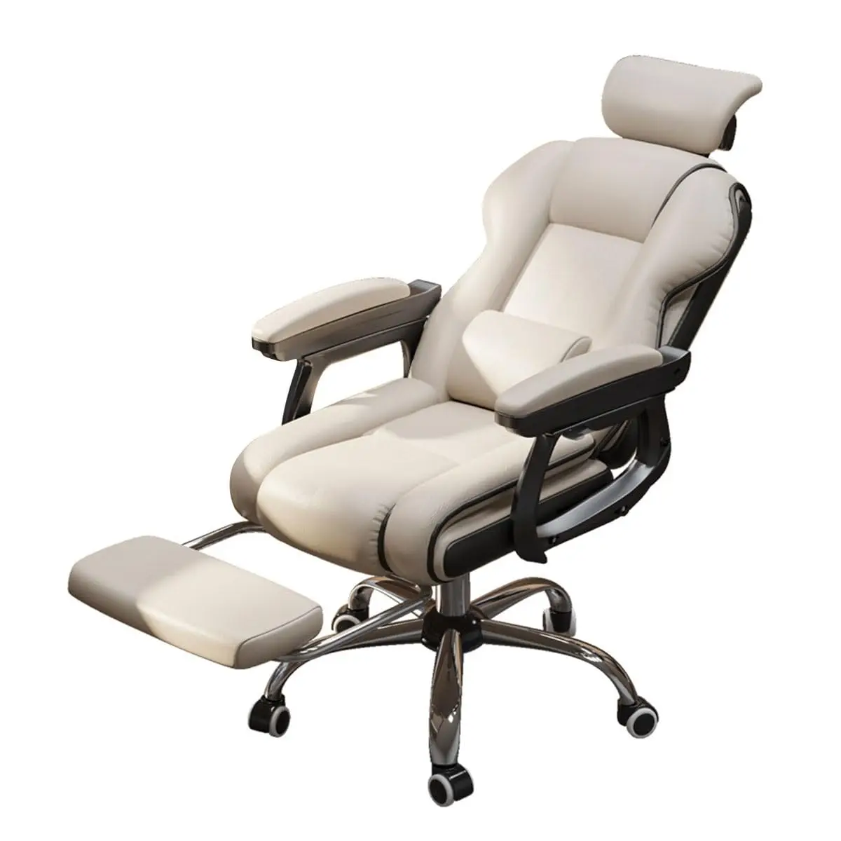 

Office Chair with Retractable Footrest Ergonomic High Back Design Executive Computer Desk Chair 90-135°Reclining for Home Office