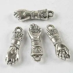 10 PCS 22x7mm Alloy Charm Arm Pendant H3655