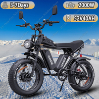 Ridstar Q20PRO EBike 2000W Dual Motor 52V40AH Lithium Battery Mountain Motorcycle Electric Bicycle 20*4.0 Fat Tire Electric Bike